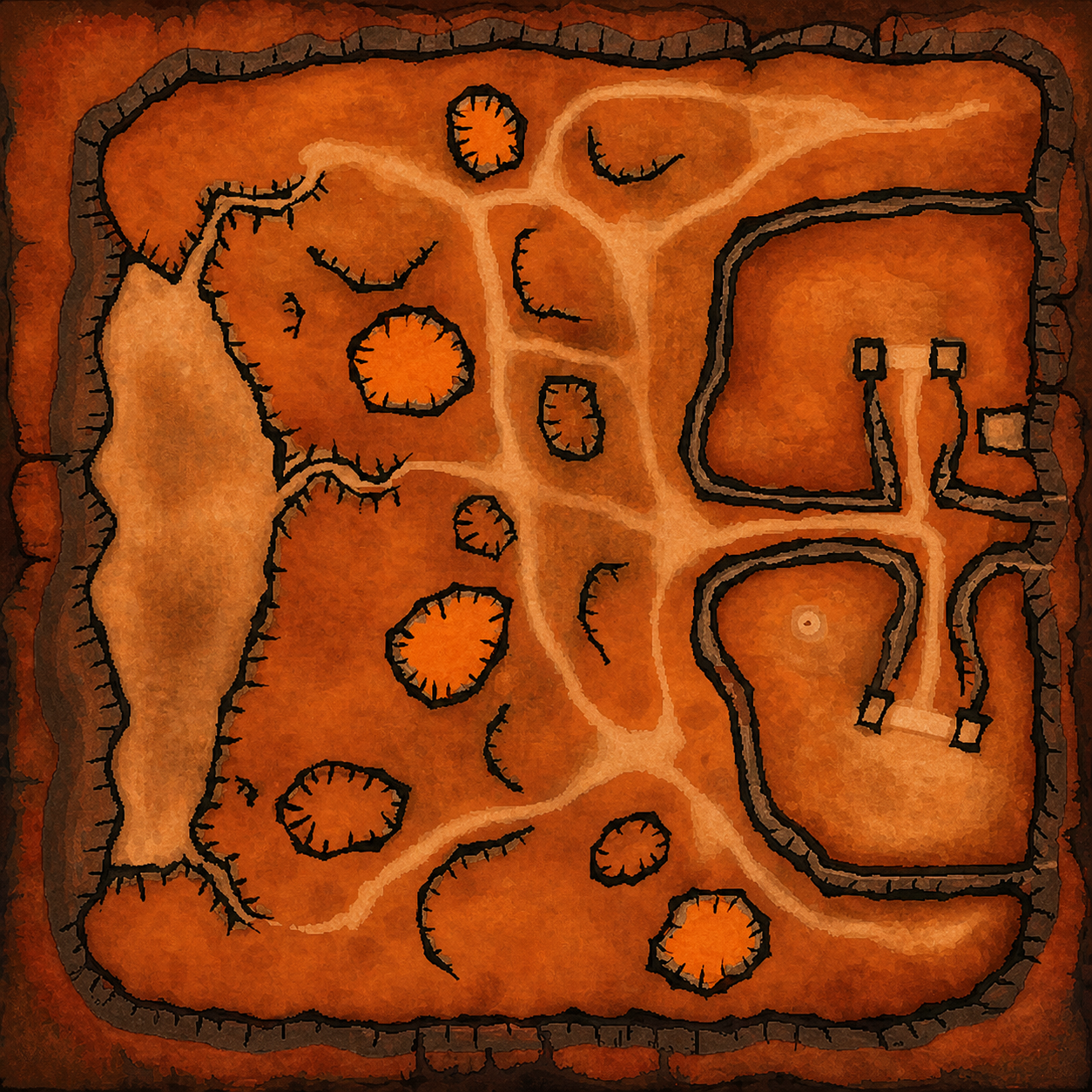 Field map of Burning Dark Land